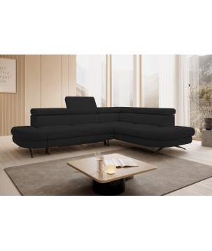 Narożnik OTIS L Prawostronny Regulowane Zagłówki wolnostojący tkanina AURORA 20 WERSAL