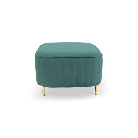 Pufa LAREN w kolorze turkusowym w tkaninie CASTEL 70