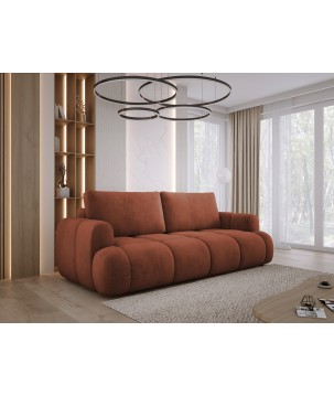 Sofa Kanapa BOMO 3 osobowa z funkcją spania i pojemnikiem w tkaninie SALVADOR 07 WERSAL