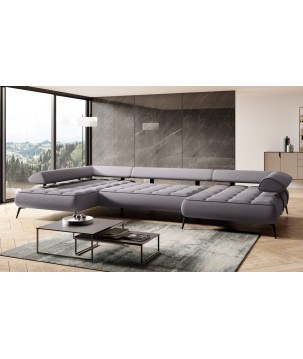 Narożnik SELEDO XL układ U Lewostronny z funkcją elektrycznej regulacji głebokości siedziska WERSAL