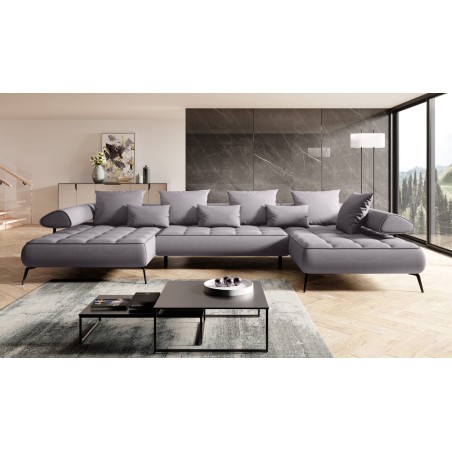 Narożnik SELEDO XL układ U Prawostronny z funkcją elektrycznej regulacji głebokości siedziska WERSAL