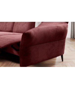 Narożnik STELVIO S układ L Lewostronny z funkcją elektrycznej regulacji głebokości siedziska i oparcia WERSAL