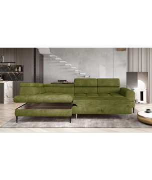 Narożnik VOSS L układ L Lewostronny z funkcją spania i pojemnikiem WERSAL