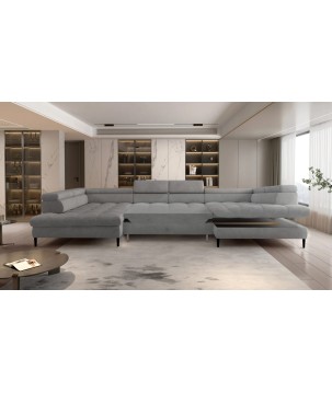 Narożnik VOSS XL układ U Lewostronny z funkcją spania i pojemnikiem WERSAL