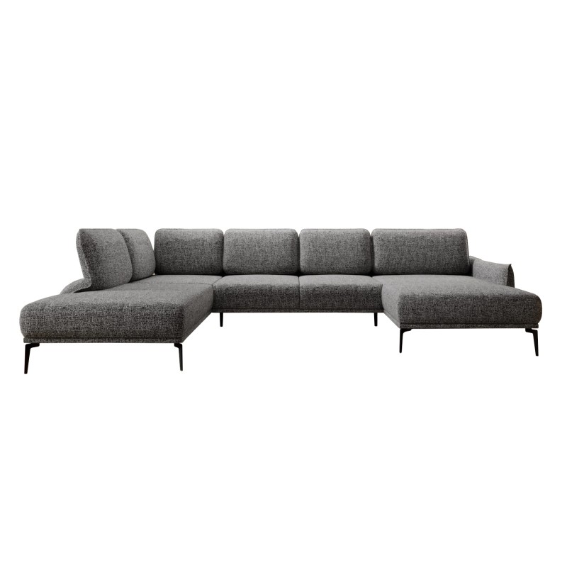 Narożnik STORM XL układ U Lewostronny z funkcją regulacji oparcia i wysuwu podnóżka WERSAL