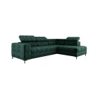 Narożnik PABLOS układ L strona Prawa w tkaninie CLOUD 39 regulowane zagłówki z funkcją spania