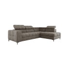 Narożnik PABLOS układ L strona Prawa w tkaninie VOGUE 04 regulowane zagłówki z funkcją spania