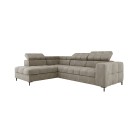 Narożnik PABLOS układ L strona Lewa w tkaninie VOGUE 01 regulowane zagłówki z funkcją spania