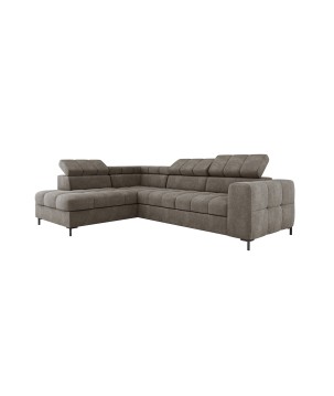 Narożnik PABLOS układ L strona Lewa w tkaninie VOGUE 04 regulowane zagłówki z funkcją spania