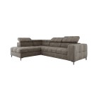 Narożnik PABLOS układ L strona Lewa w tkaninie VOGUE 04 regulowane zagłówki z funkcją spania