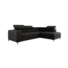 Narożnik PABLOS układ L strona Lewa w tkaninie VOGUE 18 regulowane zagłówki z funkcją spania