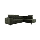 Narożnik PABLOS układ L strona Prawa w tkaninie VOGUE 11 regulowane zagłówki z funkcją spania