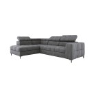 Narożnik PABLOS układ L strona Prawa w tkaninie VOGUE 14 regulowane zagłówki z funkcją spania