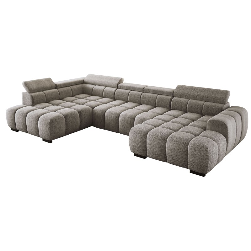 Narożnik BULL XL Lewostronny z elektryczną funkcją regulacji tkanina Eden 07 Jasnoszary WERSAL