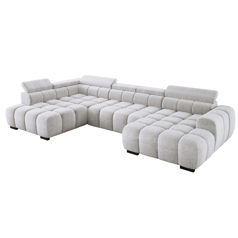 Narożnik BULL XL Lewostronny z elektryczną funkcją regulacji tkanina Eden 17 Złamana biel WERSAL