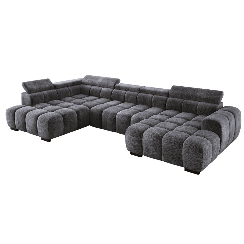 Narożnik BULL XL Lewostronny z elektryczną funkcją regulacji tkanina Eden 20 Szary WERSAL