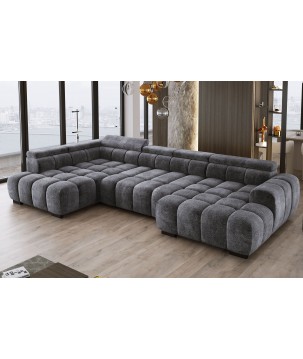 Narożnik BULL XL Lewostronny z elektryczną funkcją regulacji tkanina Eden 20 Szary WERSAL