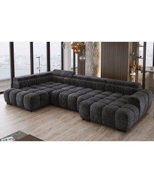 Narożnik BULL XL Lewostronny z elektryczną funkcją regulacji tkanina Eden 21 Antracytowy WERSAL