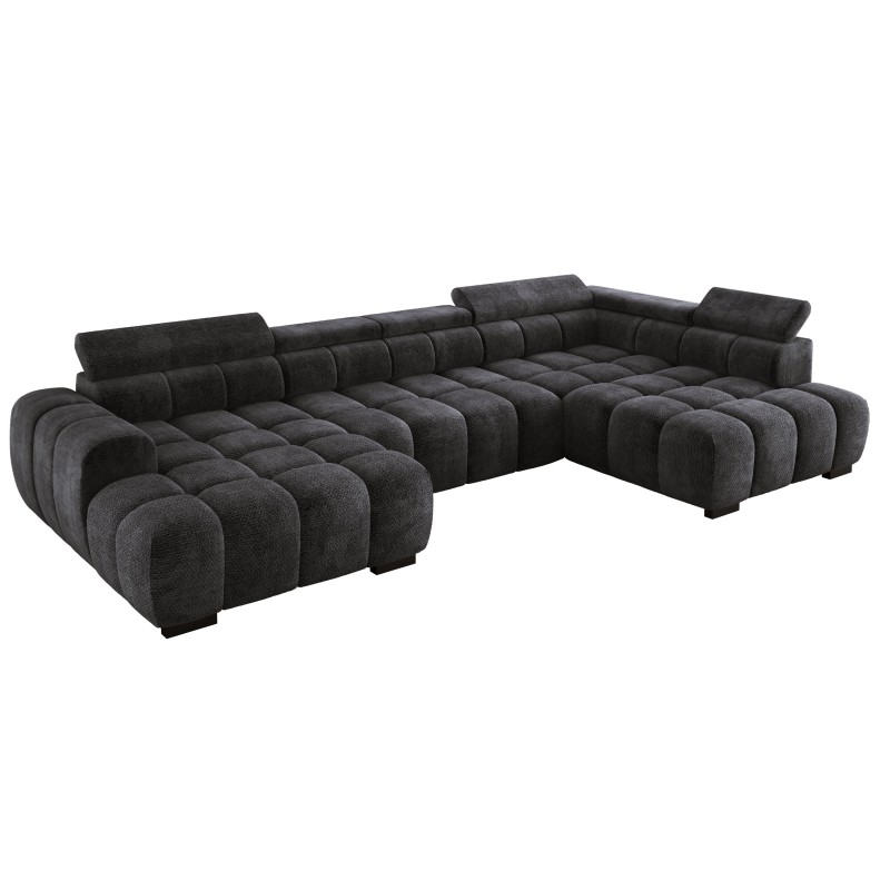 Narożnik BULL XL Prawostronny z elektryczną funkcją regulacji tkanina Eden 21 Antracytowy WERSAL