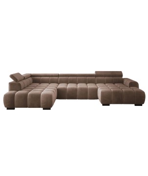 Narożnik BULL XL Lewostronny z elektryczną funkcją regulacji tkanina Salvador 03 Camelowy WERSAL