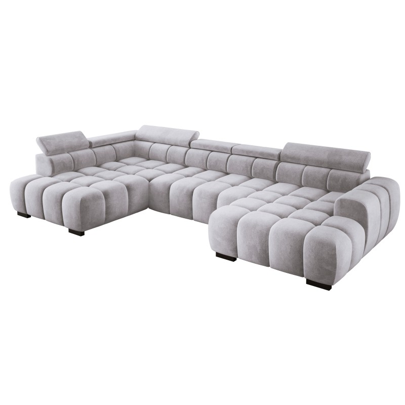 Narożnik BULL XL Lewostronny z elektryczną funkcją regulacji tkanina Salvador 13 Złamana biel WERSAL