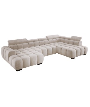 Narożnik BULL XL Prawostronny z elektryczną funkcją regulacji tkanina Salvador 01 Beżowy WERSAL