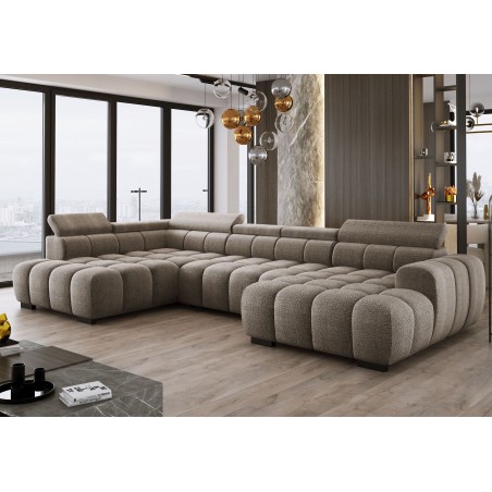 Narożnik BULL XL Lewostronny z elektryczną funkcją regulacji tkanina Eden 04 Camelowy WERSAL