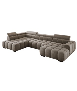 Narożnik BULL XL Lewostronny z elektryczną funkcją regulacji tkanina Eden 04 Camelowy WERSAL