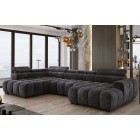 Narożnik BULL XL Lewostronny z elektryczną funkcją regulacji tkanina Eden 21 Antracytowy WERSAL