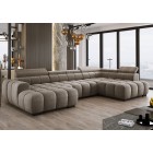 Narożnik BULL XL Prawostronny z elektryczną funkcją regulacji tkanina Eden 04 Camelowy WERSAL