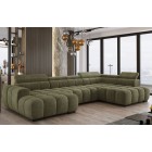 Narożnik BULL XL Prawostronny z elektryczną funkcją regulacji tkanina Eden 12 Zielony WERSAL