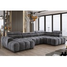 Narożnik BULL XL Prawostronny z elektryczną funkcją regulacji tkanina Eden 20 Szary WERSAL