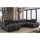 Narożnik BULL XL Prawostronny z elektryczną funkcją regulacji tkanina Eden 21 Antracytowy WERSAL