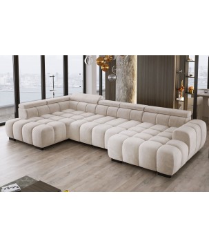 Narożnik BULL XL Lewostronny z elektryczną funkcją regulacji tkanina Salvador 01 Beżowy WERSAL