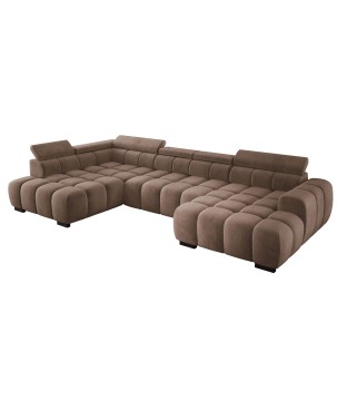 Narożnik BULL XL Lewostronny z elektryczną funkcją regulacji tkanina Salvador 03 Camelowy WERSAL