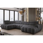 Narożnik BULL XL Lewostronny z elektryczną funkcją regulacji tkanina Salvador 15 Szary WERSAL