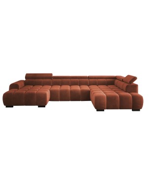 Narożnik BULL XL Prawostronny z elektryczną funkcją regulacji tkanina Salvador 07 Miedziany WERSAL