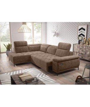 Narożnik FOCUS L z elektryczną regulacją siedziska Lewostronny w tkaninie w tkaninie SALVADOR 03 WERSAL