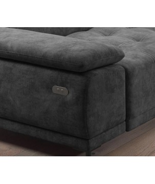 Narożnik FOCUS L z elektryczną regulacją siedziska Lewostronny w tkaninie w tkaninie SALVADOR 15 WERSAL