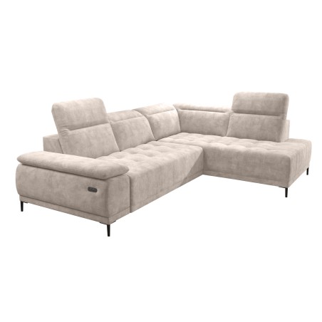 Narożnik FOCUS L z elektryczną regulacją siedziska Prawostronny w tkaninie w tkaninie SALVADOR 02 WERSAL