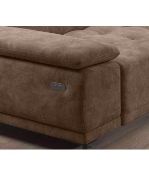 Narożnik FOCUS L z elektryczną regulacją siedziska Prawostronny w tkaninie w tkaninie SALVADOR 03 WERSAL