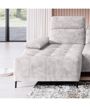 Narożnik FOCUS S Mini z elektryczną regulacją siedziska Lewostronny w tkaninie w tkaninie SALVADOR 13 WERSAL