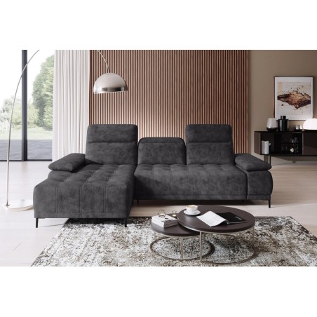 Narożnik FOCUS S Mini z elektryczną regulacją siedziska Lewostronny w tkaninie w tkaninie SALVADOR 15 WERSAL