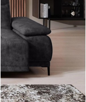 Narożnik FOCUS S Mini z elektryczną regulacją siedziska Lewostronny w tkaninie w tkaninie SALVADOR 15 WERSAL