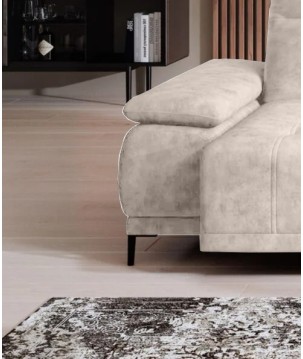 Narożnik FOCUS S Mini z elektryczną regulacją siedziska Prawostronny w tkaninie w tkaninie SALVADOR 02 WERSAL