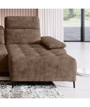 Narożnik FOCUS S Mini z elektryczną regulacją siedziska Prawostronny w tkaninie w tkaninie SALVADOR 03 WERSAL