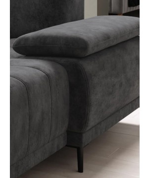 Narożnik FOCUS XL z elektryczną regulacją siedziska Lewostronny w tkaninie w tkaninie SALVADOR 15 WERSAL