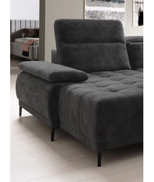 Narożnik FOCUS XL z elektryczną regulacją siedziska Lewostronny w tkaninie w tkaninie SALVADOR 15 WERSAL