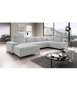 Narożnik FOCUS XL z elektryczną regulacją siedziska Prawostronny w tkaninie w tkaninie SALVADOR 13 WERSAL