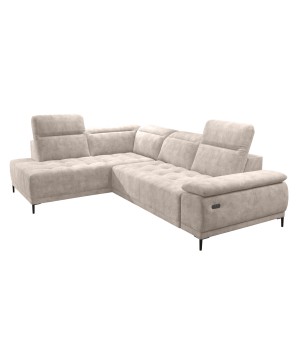 Narożnik FOCUS L z elektryczną regulacją siedziska Lewostronny w tkaninie SALVADOR 02 WERSAL